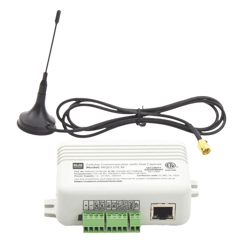 Comunicador DUAL ETHERNET + 4GLTEM/5G / 2 ENTRADAS Y 2 SALIDAS / Programación Remota / 1 Año de servicio GRATIS M2M SERVICES MQ03-LTE-M-LAN