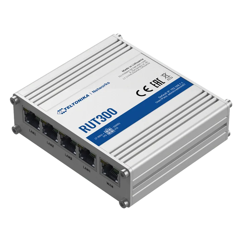 Router Industrial VPN, 5 Puertos 10/100 Mbps TELTONIKA RUT300