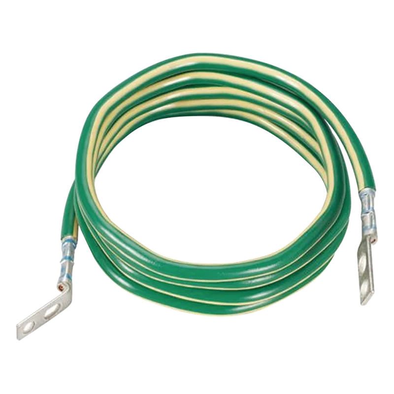 Jumper para Aterrizar Equipos, 6 AWG, con Terminal Doblada a 45 Grados y Terminal Recta, Para Conexión a Tierra y Terminal Recta Para Equipos, 1.8m de Largo PANDUIT GJ6240UH