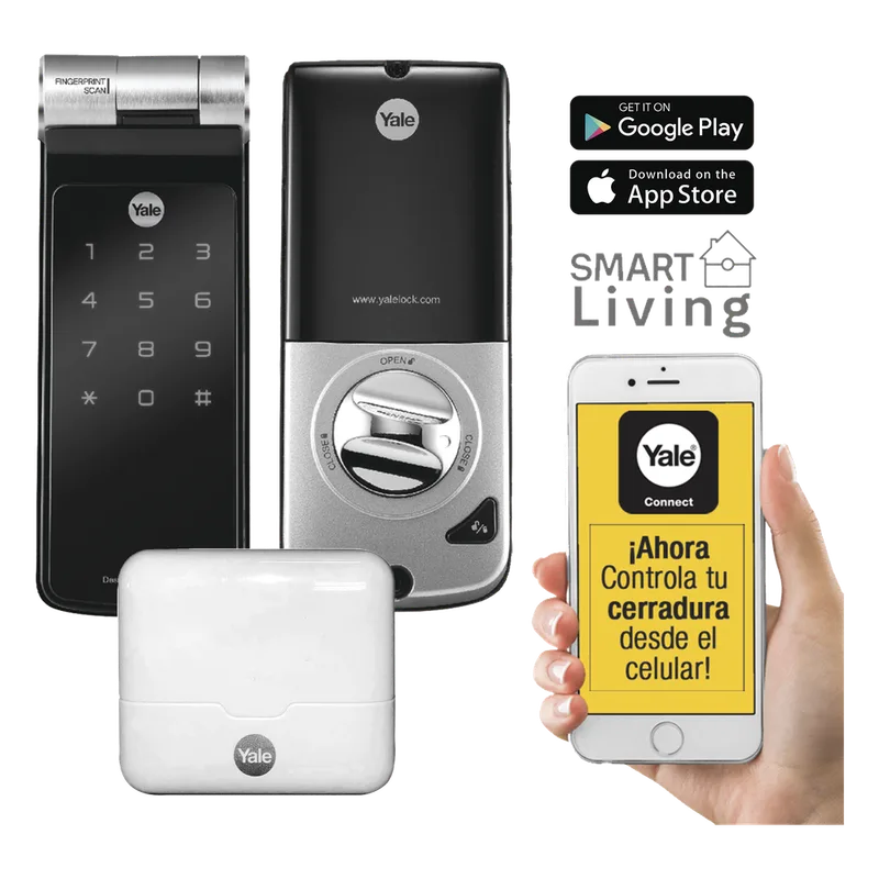 Kit de Hub con Cerradura YDF40A: Código, Biometria y apertura Smartphone en cualquier parte el Mundo YALE-ASSA ABLOY MX89368