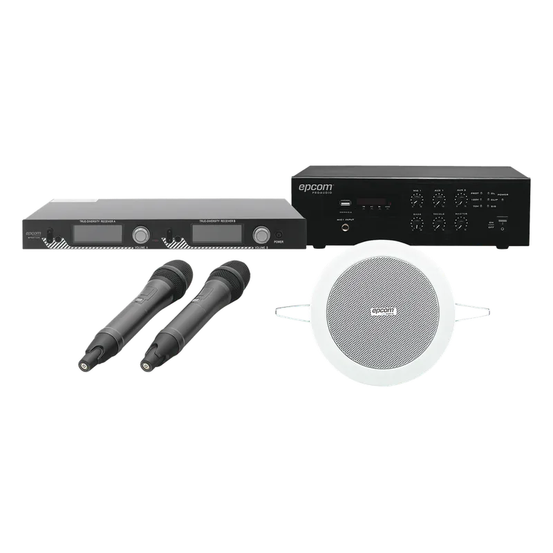 KIT IDEAL PARA SALAS DE CONFERENCIAS 1 SFB120 + 1 SF521UH + 4 SF104GD EPCOM PROAUDIO EPCONFERKIT