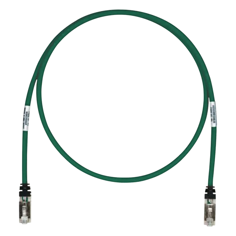 Patch Cord Cat6A, Blindado S/FTP, CM/LS0H, 3.96 Metros (13 Pies), Color Verde PANDUIT STP6X13GR