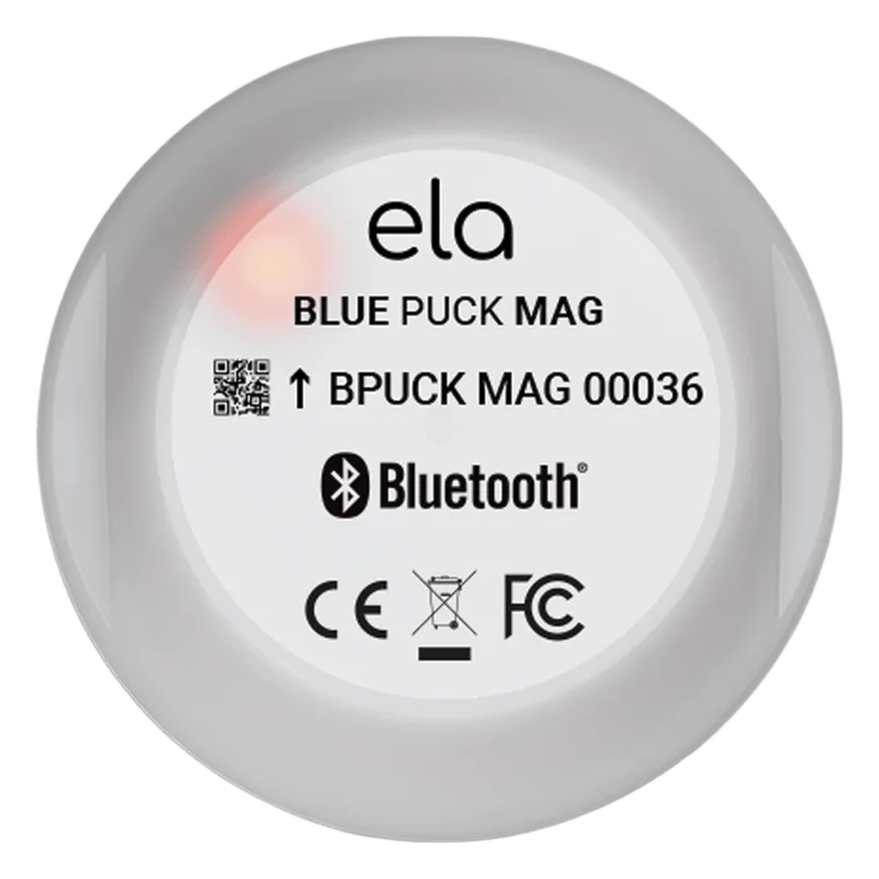 Kit Sensor BLE Magnético BLUEPUCK MAG + Imán — Control de Apertura de Puertas, IP68, Alcance 500m ELA Innovation BLUEPUCKMAGKIT