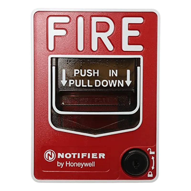 Estación manual de alarma direccionable de doble acción, con leyenda en inglés, para paneles inteligentes NOTIFIER NBG-12LX