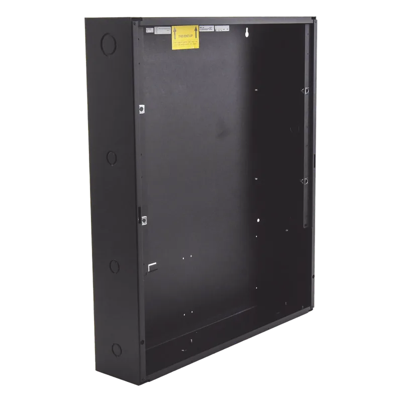Caja posterior de 2 niveles para gabinete de panel contra incendio NOTIFIER, acero calibre 16, color negro SBB-B4