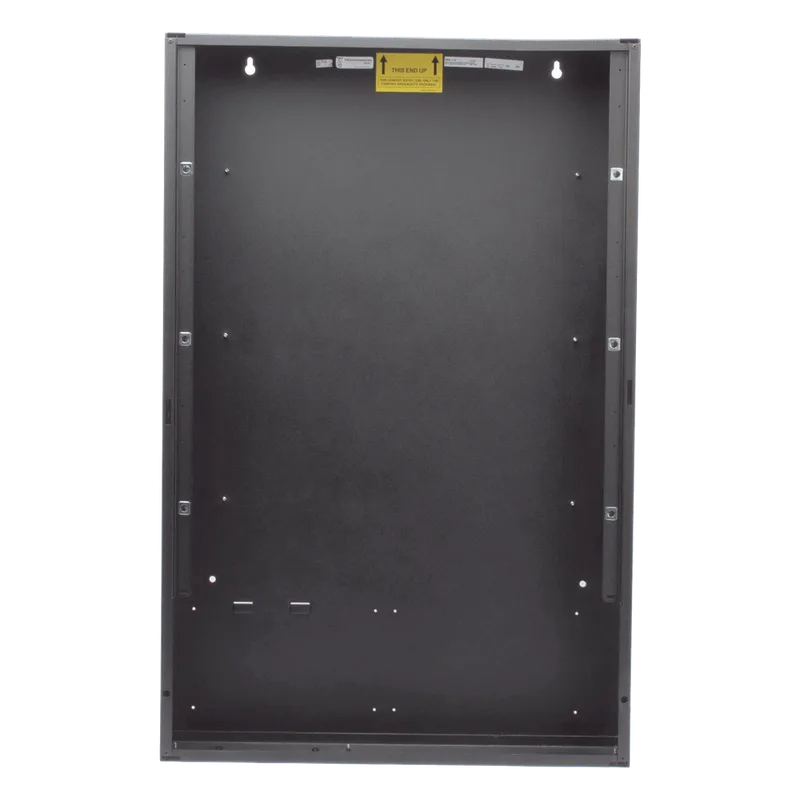Caja posterior de 3 niveles para gabinete de panel contra incendio NOTIFIER, acero calibre 16, color negro SBB-C4