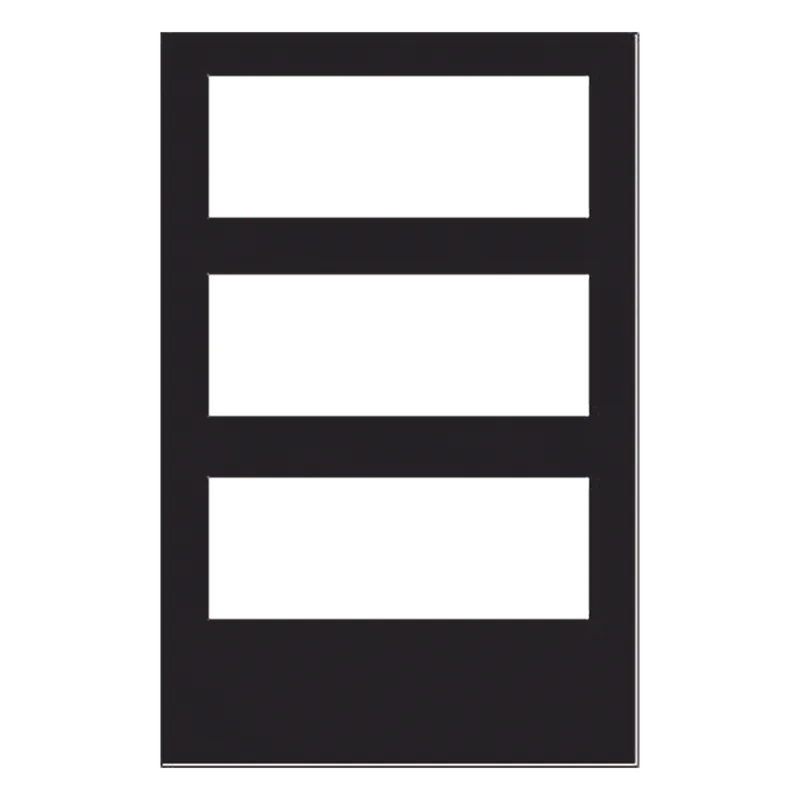 Puerta con ventana de 3 niveles para gabinete de panel contra incendio NOTIFIER, acero calibre 16, color negro DR-C4