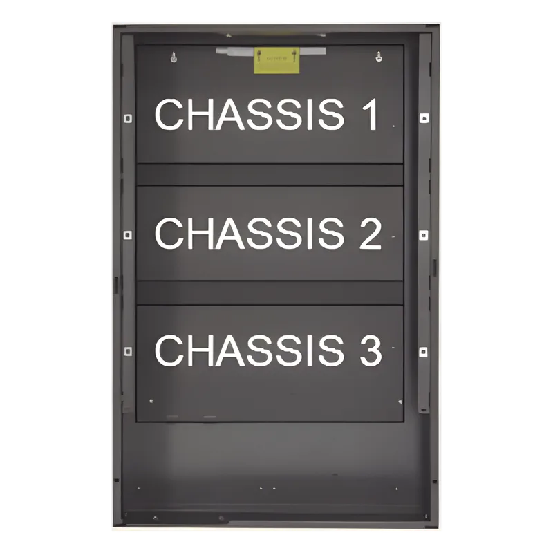 Gabinete metálico (backbox) de tres niveles para amplificadores y fuentes de alimentación / serie EQ ONYX de NOTIFIER / negro EQBB-C4