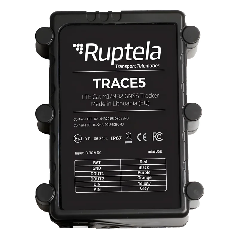 Localizador Vehicular 2G y 4G IP67 / Rastreo / Conducción eficiente / Deteccion de Jammer / Ideal para motocicletas / Apagado remoto RUPTELA TRACE-5-PLUS