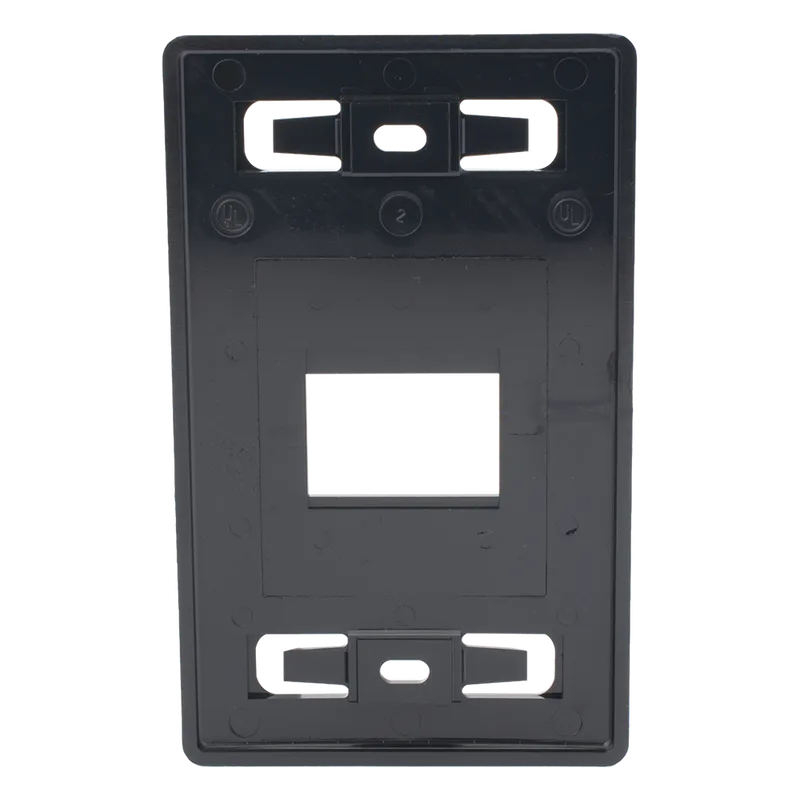 Placa de Pared Modular MAX, de 2 Salida, Color Negro SIEMON MX-FP-S-02-01