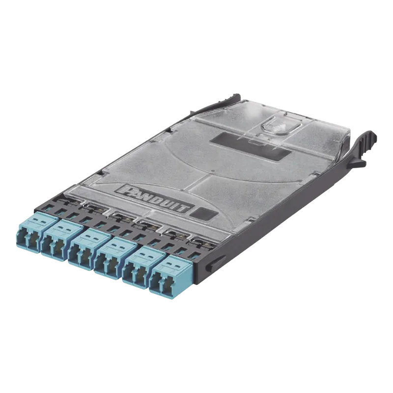 Cassette HD Flex? Con 6 Puertos LC Duplex (12 Fibras), Para Fibra Multimodo OM3, Color Azul PANDUIT FHSXN-12-10N