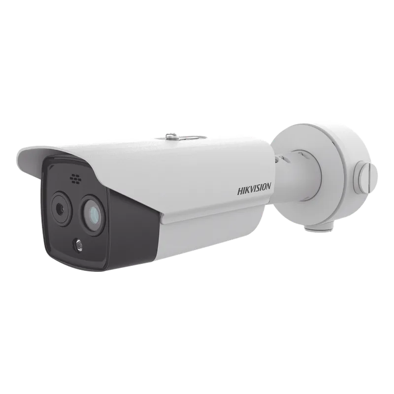 Cámara Bala IP Térmica y Óptica Biespectral / Análisis de Video (VCA) para Protección Perimetral / Medición de Temperatura -20°C a 150°C / Teleobjetivo Térmico 9.7mm / Térmica 256 x 192 HIKVISION DS-2TD2628-10/QA
