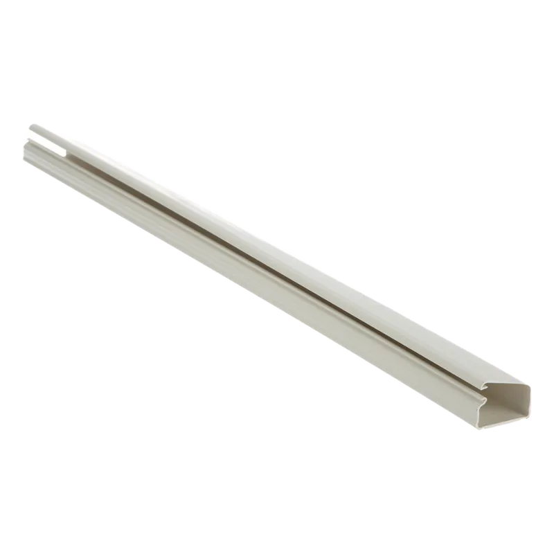 Canaleta LD10 de PVC rígido, con cinta adhesiva para instalación sin herramientas, de 38.4 x 24 x 3048 mm, Color Blanco Mate PANDUIT LD10IW10-A