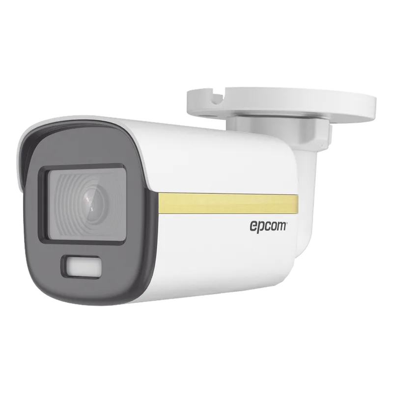 Bala TURBOHD 4K / Imagen a color 24/7 / Lente 2.8 mm / METAL / Luz Blanca 20 mts / Exterior IP67 / WDR 130 dB EPCOM B4K-TURBO-C