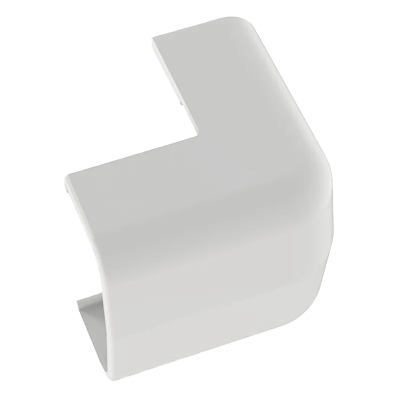 Conducto Portacables Superficial tipo Empalme Esquina Exterior Baja Tensión LD5, color Blanco de PVC Rígido de Cierre Rápido. PANDUIT OCF5WH-E