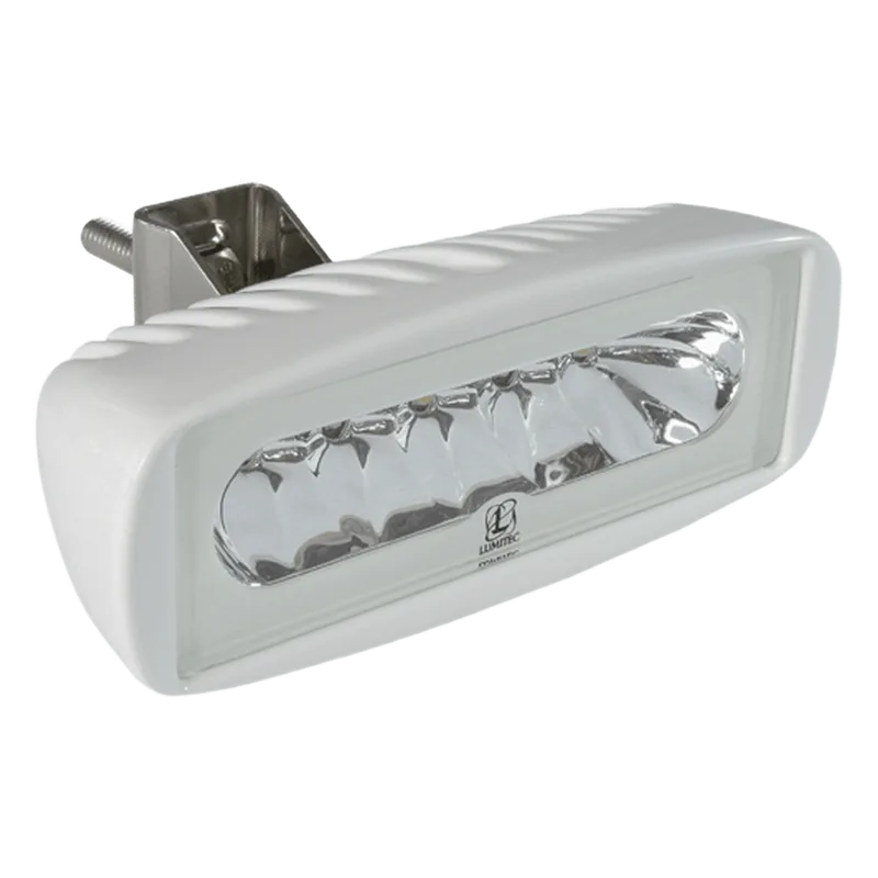 Luz led marina Caprera2 con bracket, emite luz color blanco y azul de 1000 lúmenes, fabricado bajo norma de protección IP67. LUMITEC 101102