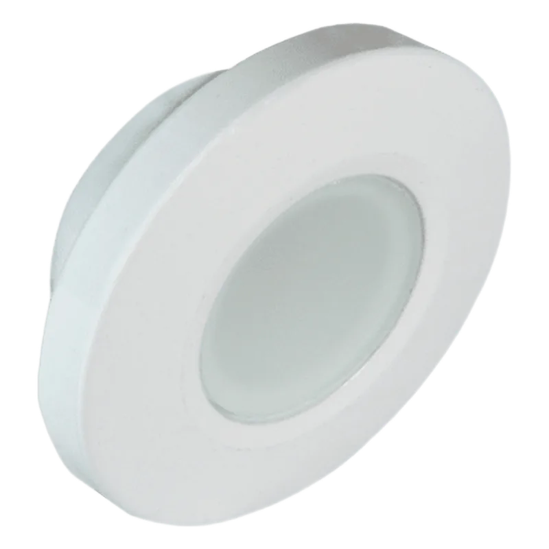Luz led marina serie Orbit, emite luz de colores blanco, rojo, azul y morado de 210 lúmenes, para uso interior o exterior, fabricado bajo norma de protección IP67. LUMITEC 112520
