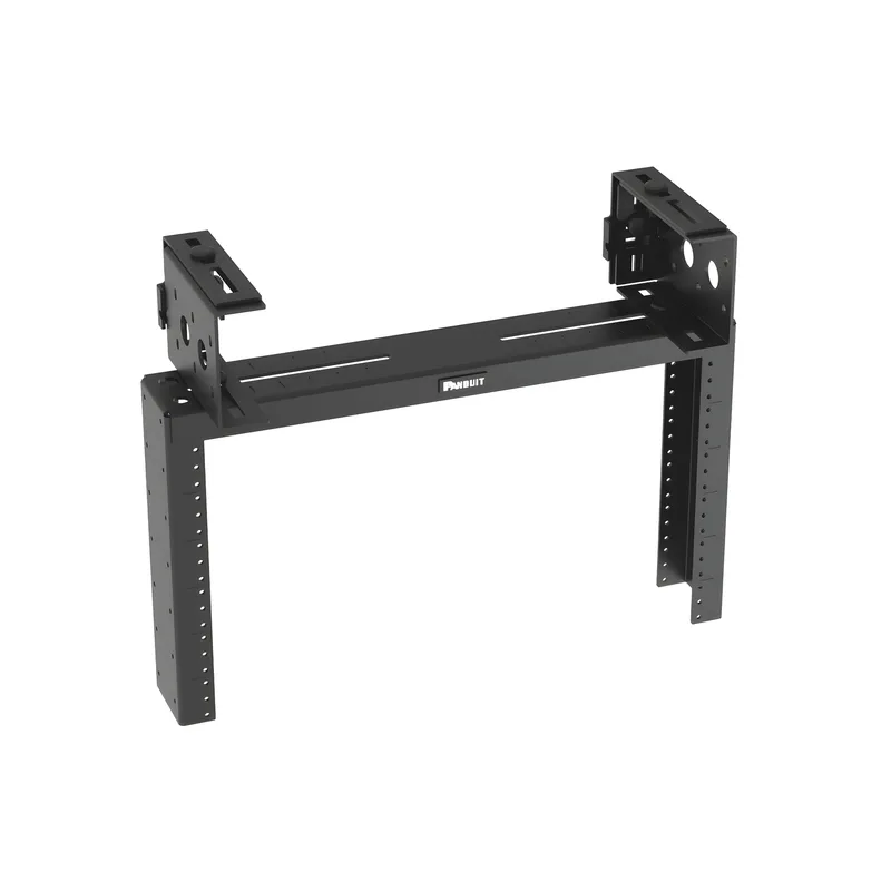 Rack de Distribución Aéreo de 2 Postes PanZone®, Rieles Roscados #12-24, de 6 UR, Color Negro PANDUIT PZLRB6U