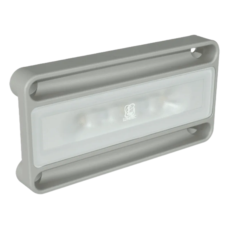 Luz led marina utilitaria NevisLT, emite luz color blanco de 1000 lúmenes, fabricado bajo norma de protección IP67. LUMITEC 101296