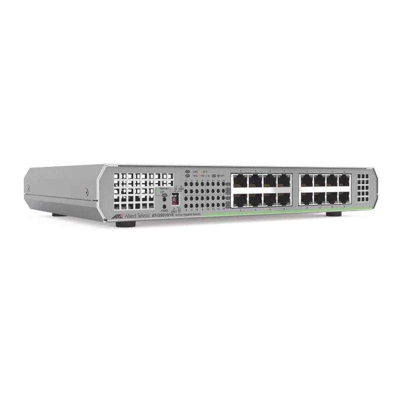 Switch Gigabit Ethernet no administrado 16 puertos 10/100/1000 Mbps ALLIED TELESIS AT-GS910/16-10