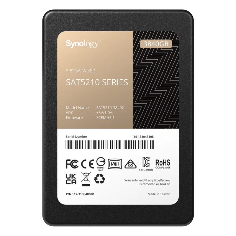 3840 GB SSD , diseñada para Synology NAS SAT52103840G