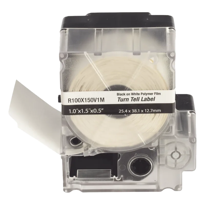Casete de 100 Etiquetas Autolaminadas Turn-Tell, con Rotación para Mejor Visibilidad, para Cables de Redes de Cobre o Fibra Óptica, de 5.5 a 7.1 mm (0.22 a 0.28 pulgadas) de Diámetro PANDUIT R100X150V1M