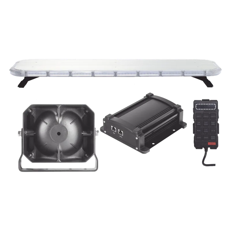 Kit básico para equipamiento de unidades de Seguridad Pública con Sirena Mono-mando EPCOM INDUSTRIAL SIGNALING X75RBASKITF