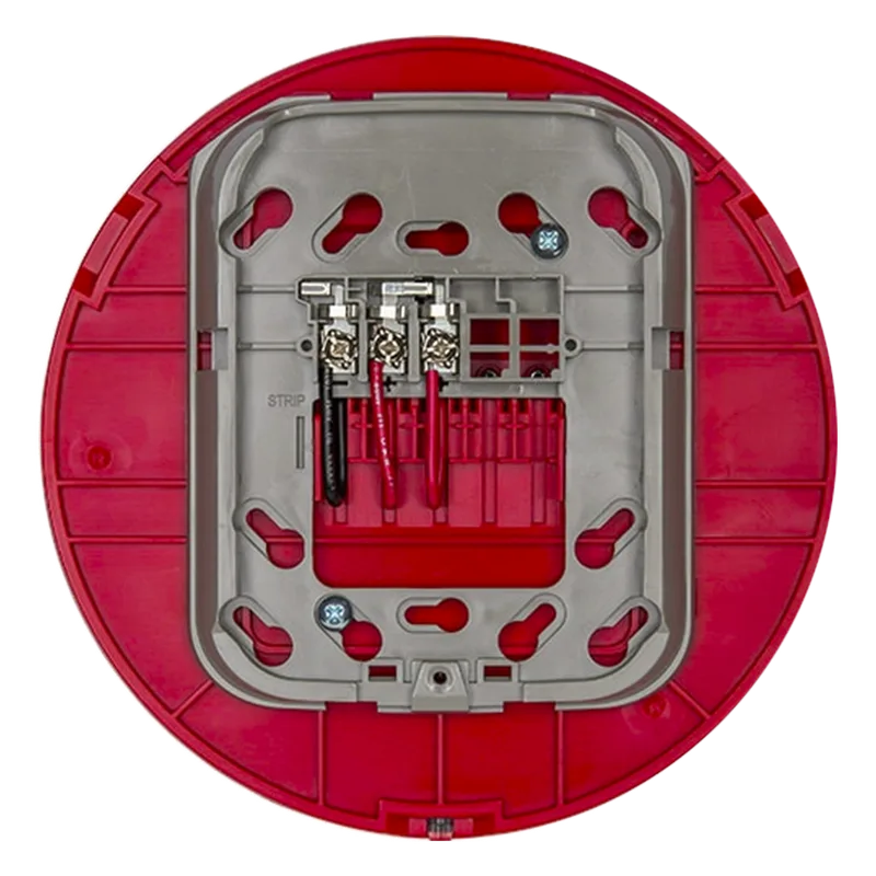 Base audiovisual inalámbrica direccionable para montaje en techo, color rojo, línea SWIFT compatible con paneles Fire-Lite WAV-CRL