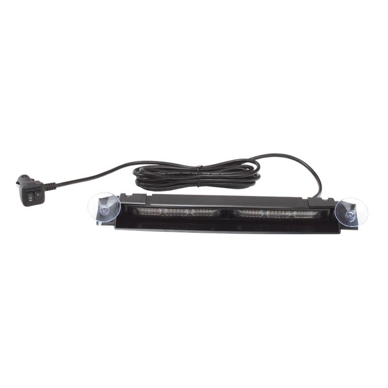 Luz de Visera, 12-24 Vcc con enchufe vehicular, doble cabezal, dual color, ámbar/blanco ECCO ED5051VDL2AW