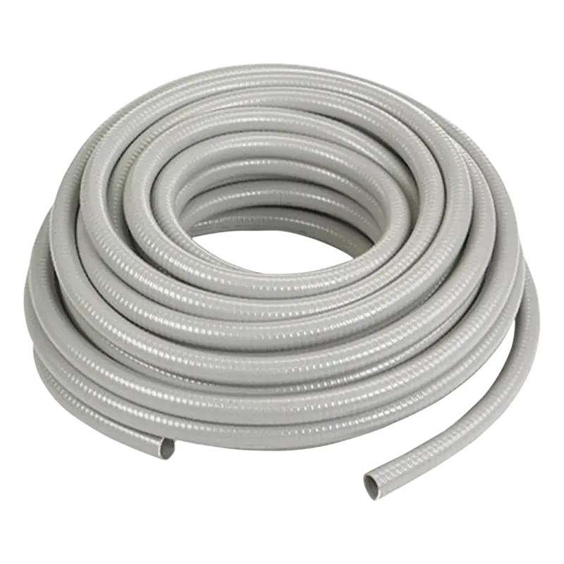 Manguera hermética flexible tipo PolyTuff no metálica, gris de 1/2", 100 pies. Uso comercial/industrial. HUBBELL HUB-G1050