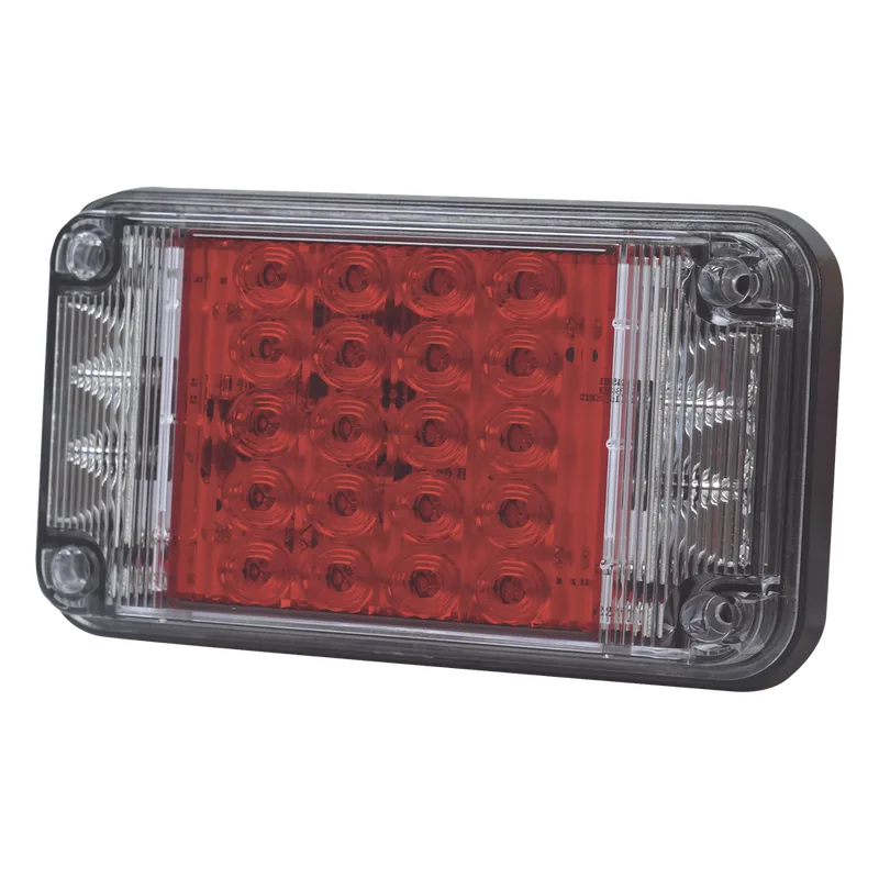 Luz de Advertencia de 7X4", Color Rojo, Con Luces de Trabajo, Ideal para Ambulancias EPCOM INDUSTRIAL SIGNALING XLTE2345R