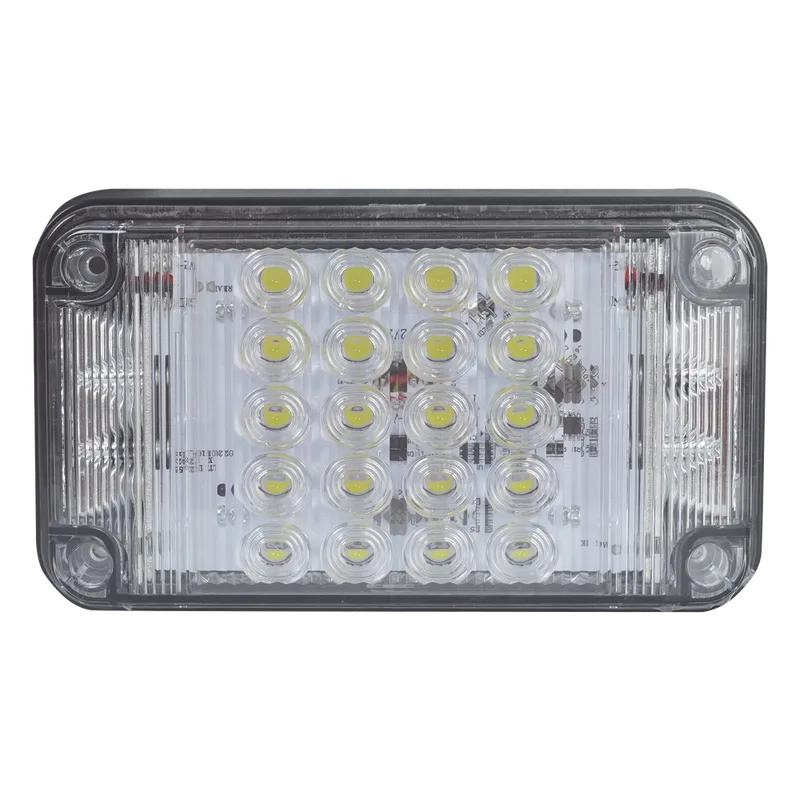 Luz de Advertencia de 7X4", Color Claro, Con Luces de Trabajo, Ideal para Ambulancias EPCOM INDUSTRIAL SIGNALING XLTE2345W