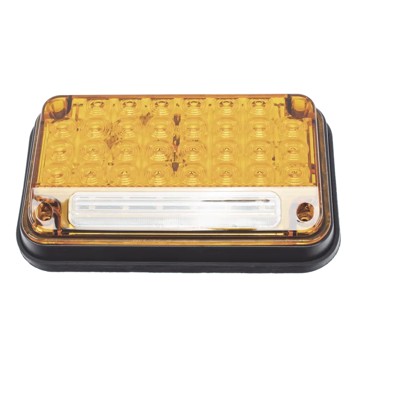 Luz de Advertencia de 7X4", Color Ambar, Con Luz de Trabajo, Ideal para Ambulancias EPCOM INDUSTRIAL SIGNALING XLTE2335A