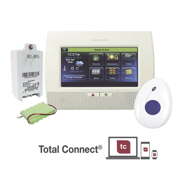 Panel de alarma con pantalla táctil de 7 pulgadas y botón de pánico inalámbrico con detección de caídas HONEYWELL HOME RESIDEO L7000-LAS-FALL