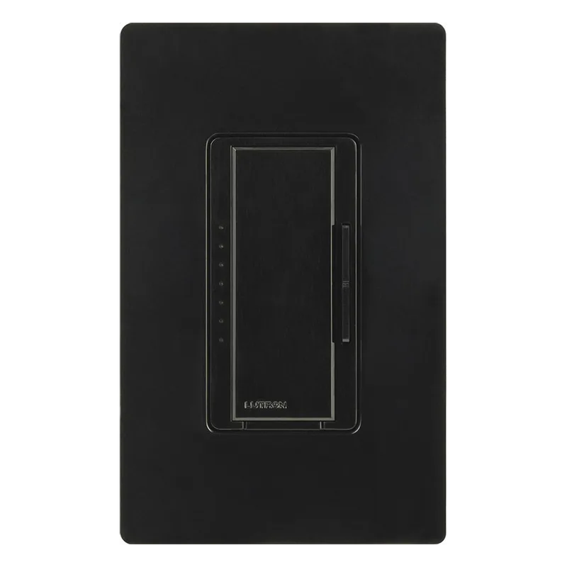 Atenuador de pared Maestro C•L para LED y CFL regulables de hasta 150 W o incandescente/halógeno de 600 W, 120 V, unipolar, 3 vías o multilocalización, color negro LUTRON ELECTRONICS MACL153MBL