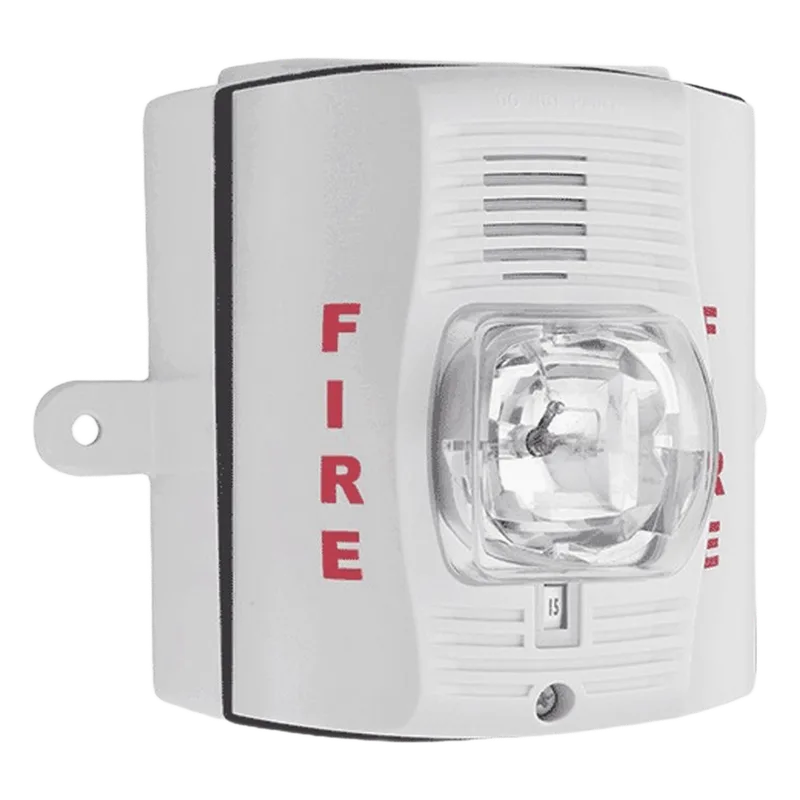 Sirena con Lámpara Estroboscópica para Exterior / a 2 Hilos / Configuración Estroboscópica Seleccionable / Color Blanco SYSTEM SENSOR P2WK
