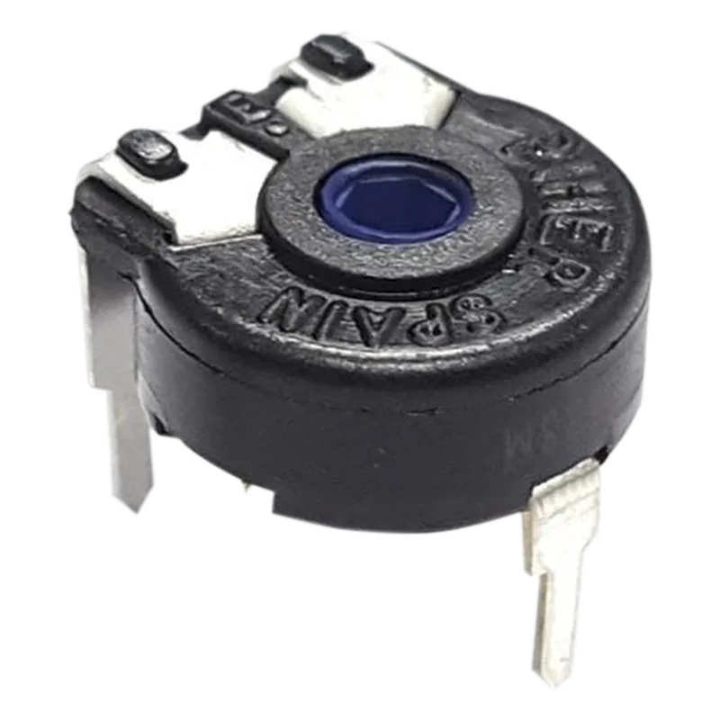 Potenciómetro de Carbón 50K, 0.15W, 10 mm, Montaje Horizontal, Ajuste Vertical. 531-PT10V-50K-S