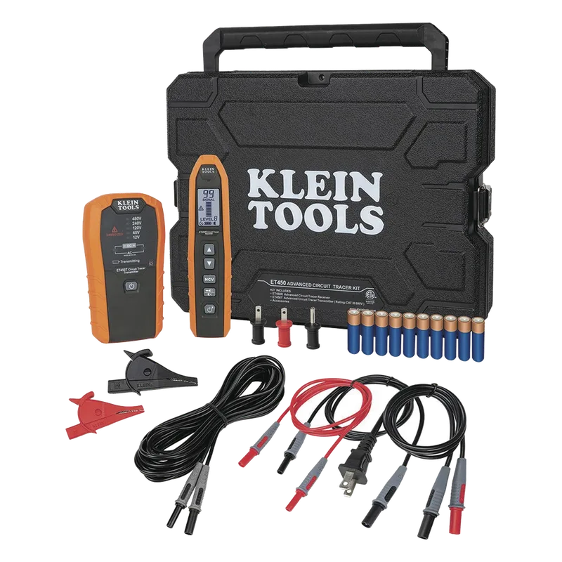 Kit Rastreador de Cables Escondidos / Detecta falla de Circuito Abierto o Cortocircuito. KLEIN TOOLS ET-450