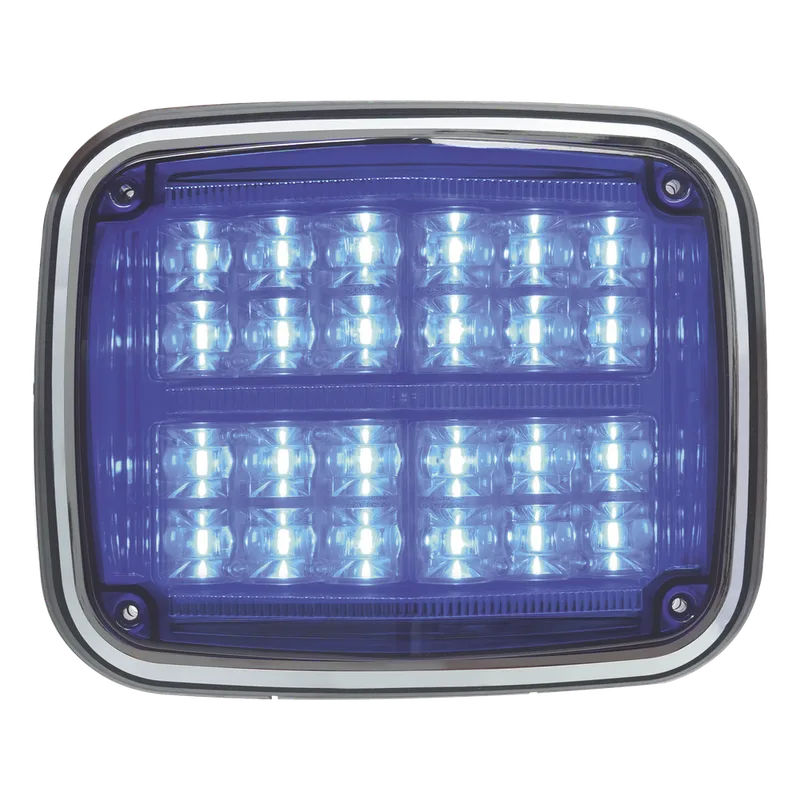Luz de advertencia de 8 X 6", Color Azul, SAE, IP67, Ideal para Ambulancias EPCOM INDUSTRIAL SIGNALING XT1895B
