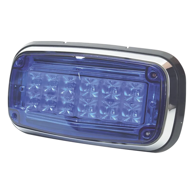Luz de advertencia 8 X 4", Color Azul, IP67, SAE, Ideal para Ambulancias EPCOM INDUSTRIAL SIGNALING XT1885B