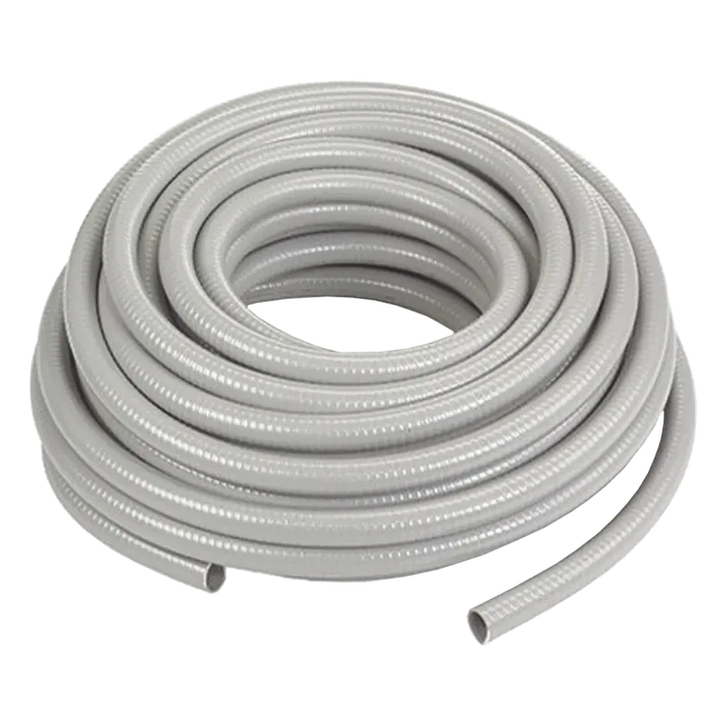 Manguera hermética tipo PolyTuff no metálica gris de 3/4", 100 pies. Uso comercial/industrial. HUBBELL HUB-G1075