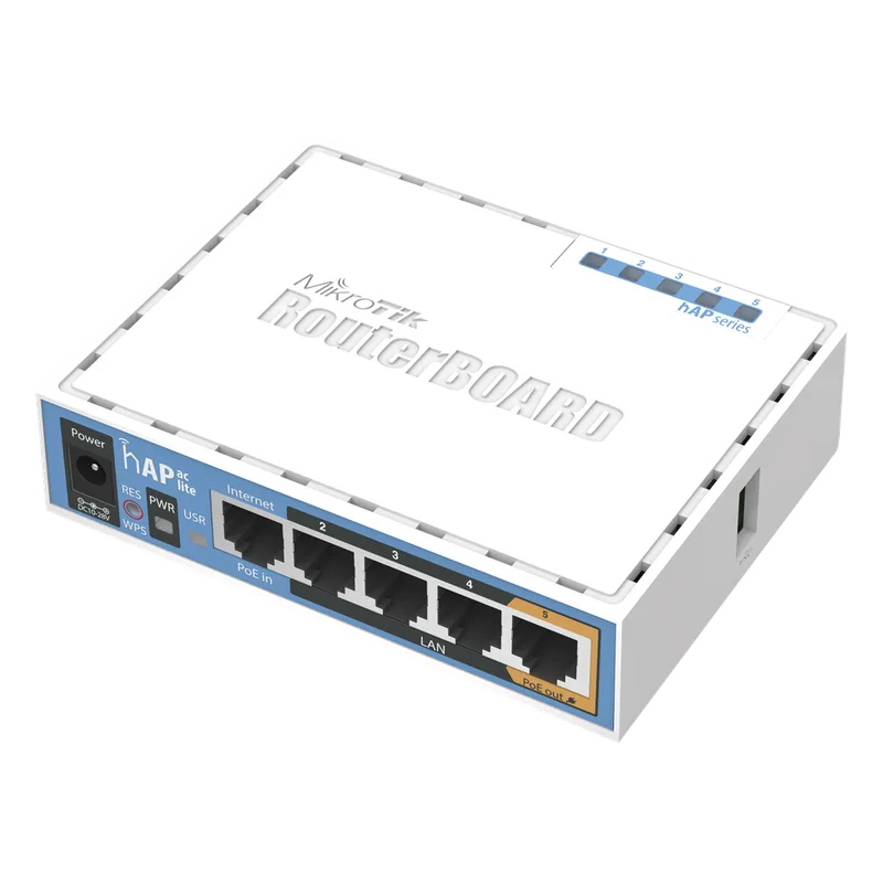 (hAP ac lite) 5 Puertos Fast Ethernet, WiFi Doble Banda 802.11ac MIKROTIK RB952UI-5AC2ND