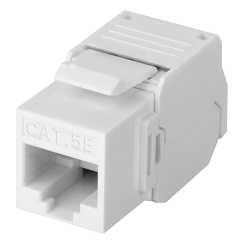 Módulo Jack Keystone Cat5e (Toolless), con Terminación en Ángulo 180 - Color Blanco, Compatible con Faceplate y Patchpanel Linkedpro LINKEDPRO BY EPCOM LP-KJ-516-TTWH
