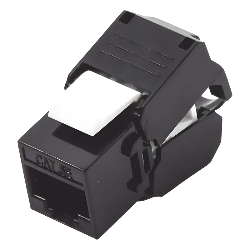 Módulo Jack Keystone Cat5e (Toolless), con Terminación en Ángulo 180 - Color Negro, Compatible con Faceplate y Patchpanel Linkedpro LINKEDPRO BY EPCOM LP-KJ-516-TTBK