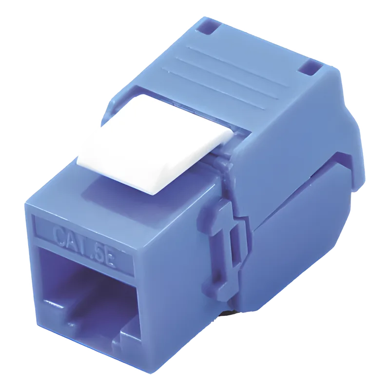 Módulo Jack Keystone Cat5e (Toolless), con Terminación en Ángulo 180 - Color Azul, Compatible con Faceplate y Patchpanel Linkedpro LINKEDPRO BY EPCOM LP-KJ-516-TTBU