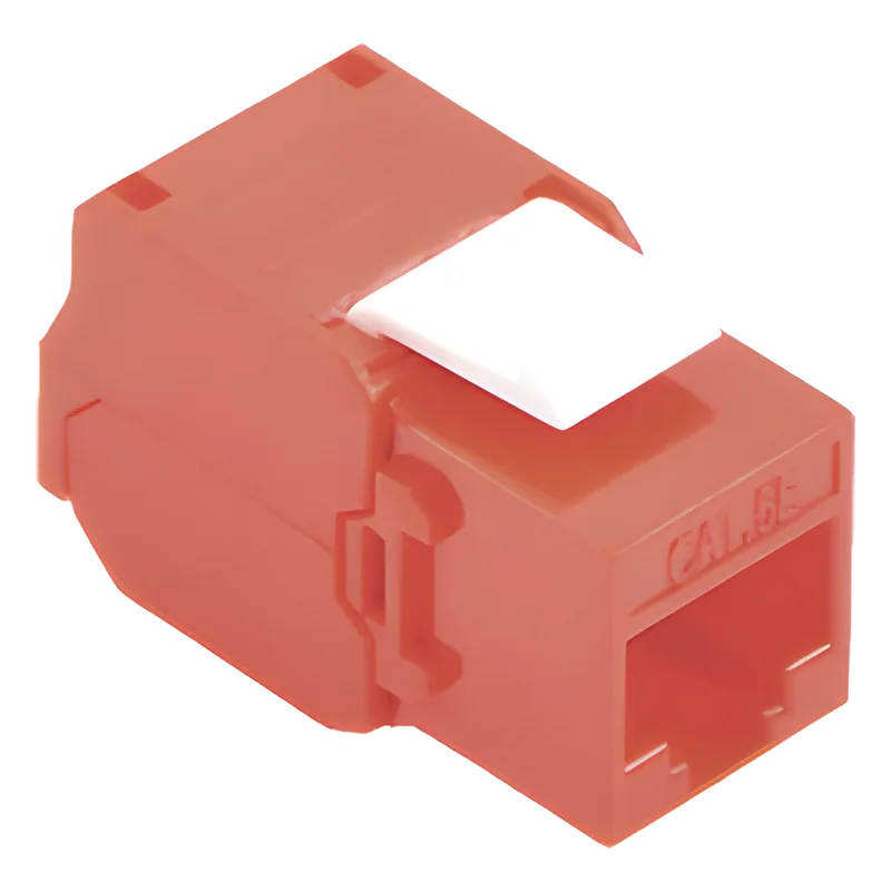 Módulo Jack Keystone Cat6 (Toolless), con Terminación en Ángulo 180 - Color Rojo, Compatible con Faceplate y Patchpanel Linkedpro LINKEDPRO BY EPCOM LP-KJ-610-TTRD