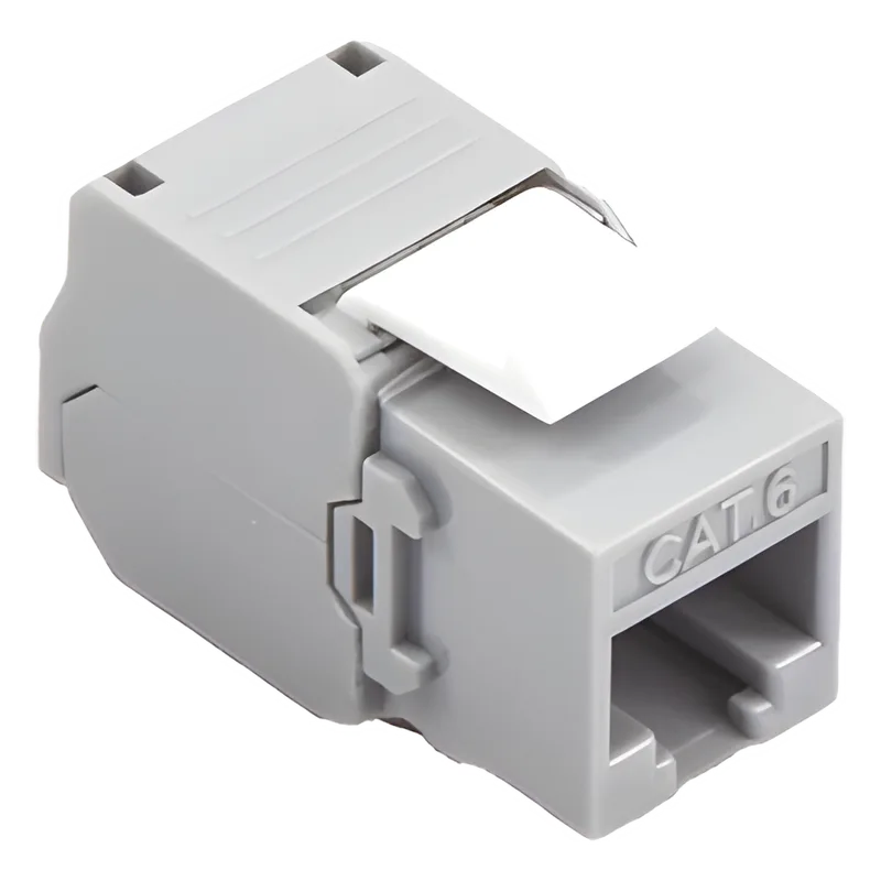 Módulo Jack Keystone Cat6 (Toolless), con Terminación en Ángulo 180 Grados Color Gris, Compatible con Faceplate y Patchpanel Linkedpro LINKEDPRO BY EPCOM LP-KJ-610-TTGY