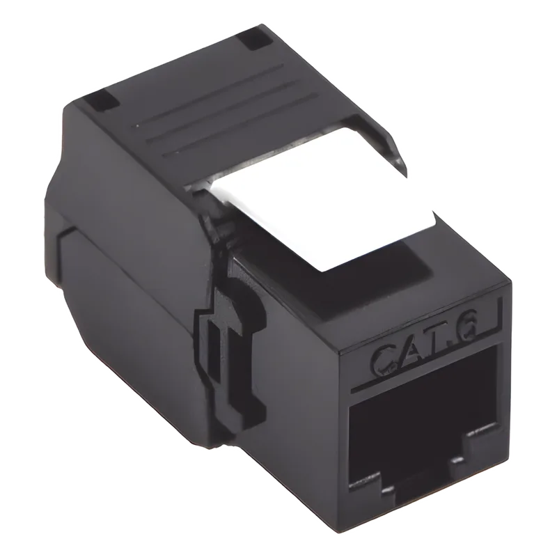 Módulo Jack Keystone Cat6A (Toolless), con Terminación en Ángulo 180 - Color Negro, Compatible con Faceplate y Patchpanel Linkedpro LINKEDPRO BY EPCOM LP-KJ-6A-TTBK