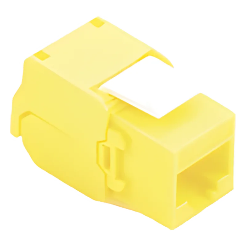 Módulo Jack Keystone Cat6A (Toolless), con Terminación en Ángulo 180 - Color Amarillo, Compatible con Faceplate y Patchpanel Linkedpro LINKEDPRO BY EPCOM LPKJ6ATTYE