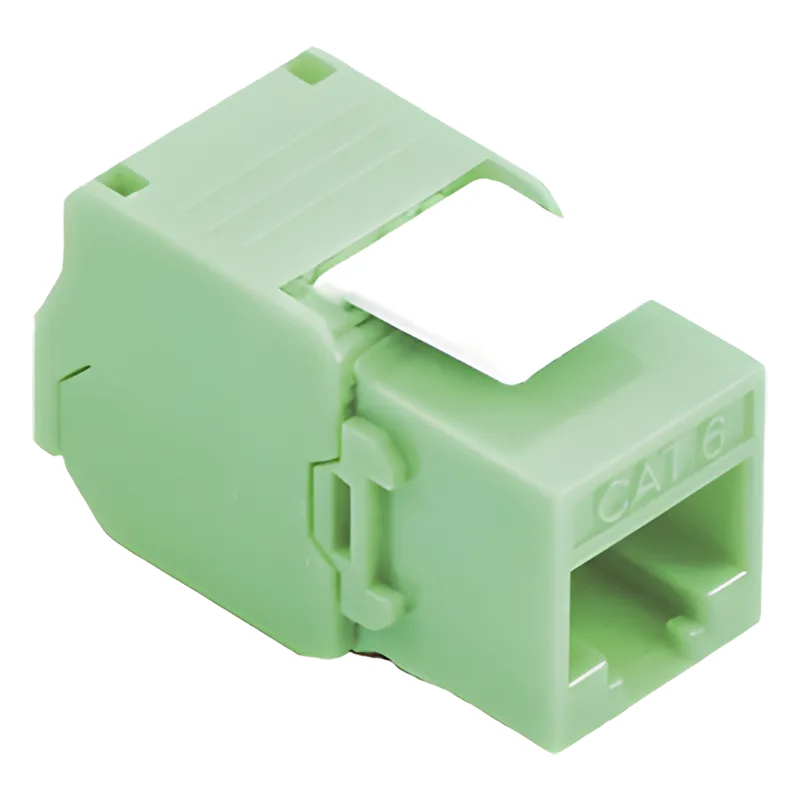Módulo Jack Keystone Cat6A (Toolless), con Terminación en Ángulo 180 - Color Verde, Compatible con Faceplate y Patchpanel Linkedpro LINKEDPRO BY EPCOM LPKJ6ATTGR